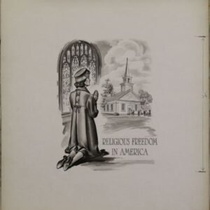 US Artmaster Scott 1099 1957 Religious Freedom, Bible, Hat and Quill - Artwork