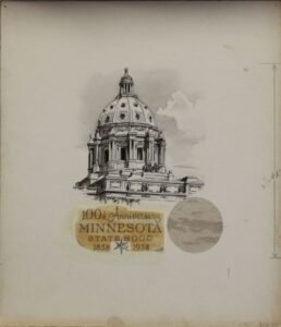 US Artmaster Scott 1106 1958 Minnesota Statehood  - Artwork