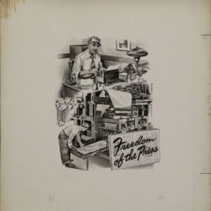 US Artmaster Scott 1119 1958 Freedom of Press - Artwork