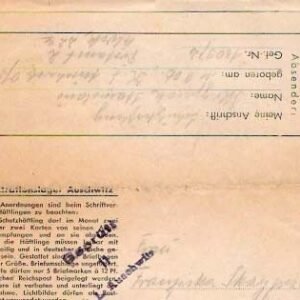 Auschwitz Folded Letter 048