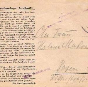 Auschwitz Folded Letter 054