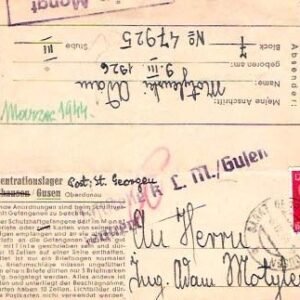 Mauthausen Folded Letter 073