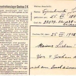 Dachau Lettersheet 087