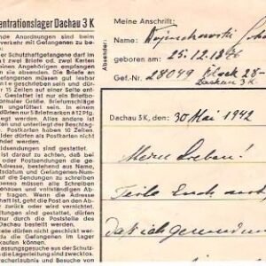 Dachau Lettersheet 091