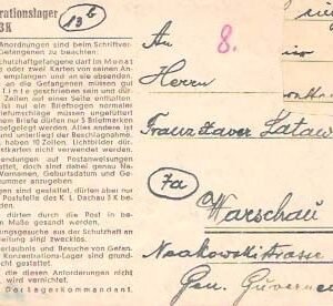 Dachau Folded Letter 105