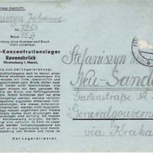 Ravensbruck Envalope Lettersht 188
