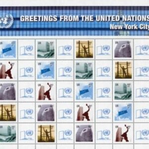 UN Personalized Sheets S28 NY 982 - 986 2010 44c Greetings. Version 3