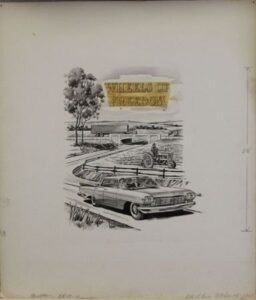US Artmaster Scott 1162 1960 Wheels of Freedom - Artwork