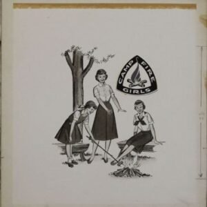 US Artmaster Scott 1167 1960 Camp Fire Girls Emblem - Artwork