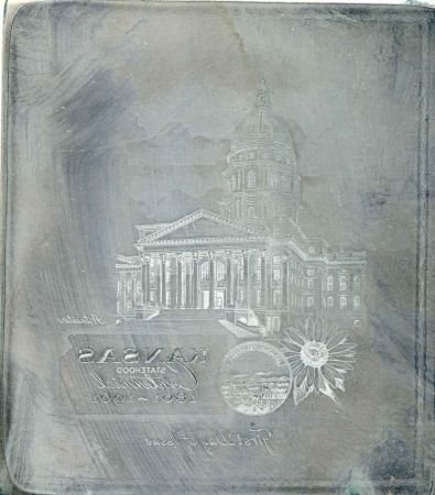 INV-02489itExt_9c39cc67-1e82-4efe-9794-32a895c36104 US Artmaster Scott 1183 1961 Kansas Statehood, Sunflower, Pioneers - Plate