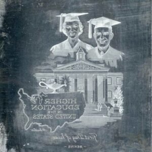 US Artmaster Scott 1206 1962 Higher Education, Map of U.S.  - Plate