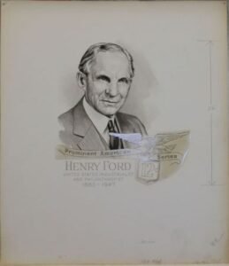 US Artmaster Scott 1286a 1965 - 78 Henry Ford, 1909 Model T - Artwork