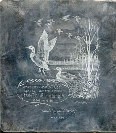 INV-02692itExt_d3c32170-2fd2-4426-bd81-535b0ad1ae7d US Artmaster Scott 1306 1966 Migratory Birds, Canada - U.S. Border - Plate