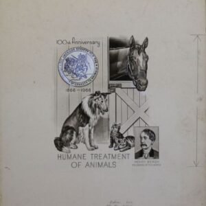 US Artmaster Scott 1307 1966 Humane Treatment of Animals , Dog - Artwork