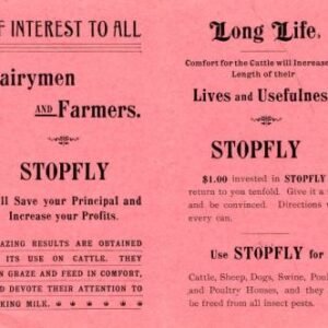 US 1900 "stopfly" advertising leaflet