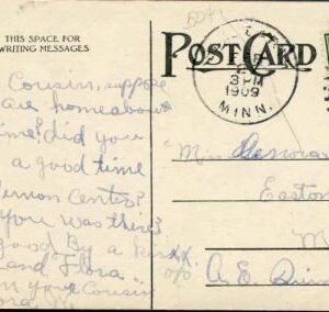 US 1909 Valentine PC with Butterfly