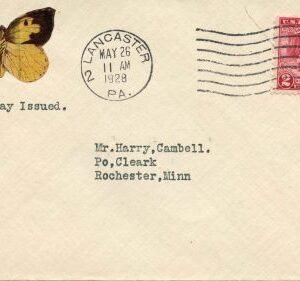 US 1928 645 with Butterfly