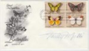 US 1977 1715a Butterfly cover signed by designer
