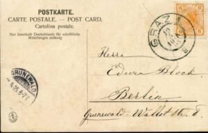 Austria 1905 PC with Insect and flowers
