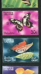 Nevis 1982 142 - 145 Specimen ovpts. butterfly