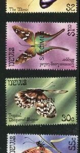 Nevis 1983  146 - 149 Specimen Ovpts. Butterfly