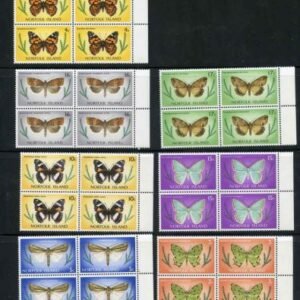 Norfolk Island 1976-77 201 - 217 NH Block of 4