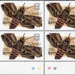 Tuvalu 1991 566 - 569 Blocks with "Specimen" ovpt.