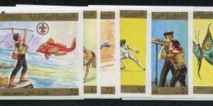 Yemen 1980  367 - 370, C56 - C58 Perf and Imperf