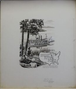 US Artmaster Scott 1319 1966 Great River Road - Artwork