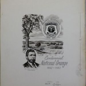 US Artmaster Scott 1323 1967 National Grange 1870 Poster - Artwork