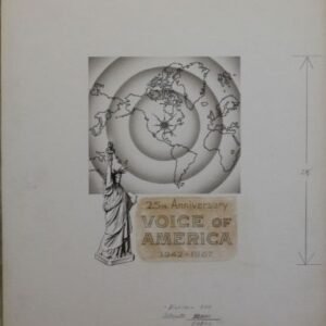 US Artmaster Scott 1329 1967 Voice of America, Radio Tower and Waves - Artwork