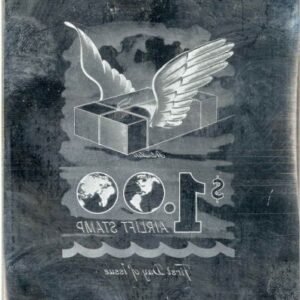 US Artmaster Scott 1341 1968 Airlift, Eagle Holding Pennant - Plate