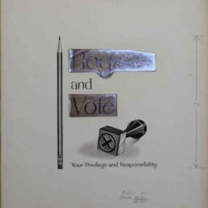 US Artmaster Scott 1344 1968 Register and Vote, Weather Vane - Artwork