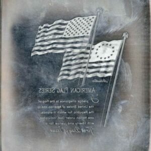 US Artmaster Scott 1345 - 54A 1968 American Flag Series - Plate