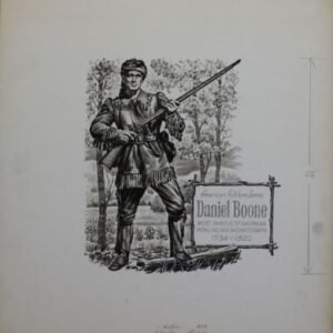 US Artmaster Scott 1357 1968 Am. Folklore "Daniel Boone"- Artwork