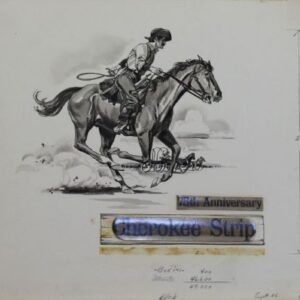 US Artmaster Scott 1360 1968 Homesteaders Racing to Cherokee Strip - Artwork