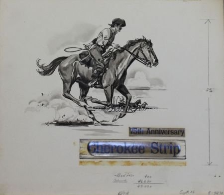 INV-03698itExt_c1f06657-ad2f-4ece-98a4-c68635485ac4 US Artmaster Scott 1360 1968 Homesteaders Racing to Cherokee Strip - Artwork