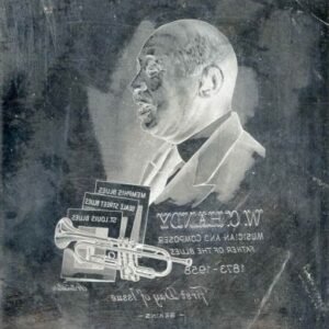 US Artmaster Scott 1372 1969 William C. Handy with Trumpet - Plate