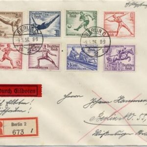 Germany 1936 Olympic Set on FDC