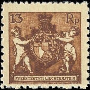 Liechtenstein 60b NH Perf 12 1/2 x 9 1.2 with Cert