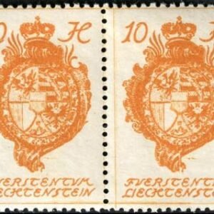 Liechtenstein 33 Error NH VF Inverted "O" in 10 pair