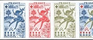 France B481 Butterflies and Flowers, Trial Color Proofs
