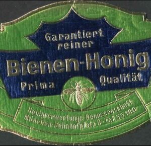 Germany München Honey Bee Label