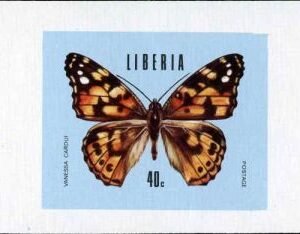 Liberia 1974  683 - 688, C204 Trial Color Imperfs, blue background