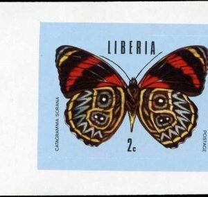 Liberia 1974  683 - 688, C204 Trial Color Imperfs, blue background