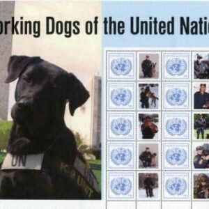 UN Personalized Sheets S41 2011 NY Working Dogs, 10 different labels