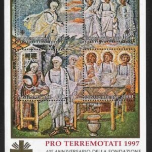 Vatican 1997  Earthquake Relief Overprinted S/S Mint NH