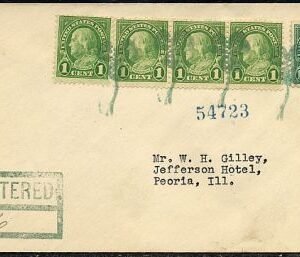 US Illinois, Bondville 632 Fancy Cancel Cover Green Shamrock