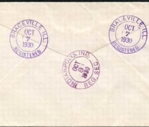 US Illinois, Bondville 632 Fancy Cancel Cover Purple "B"