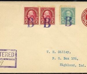 US Illinois, Braceville 554 Fancy Cancel Cover Purple "B"